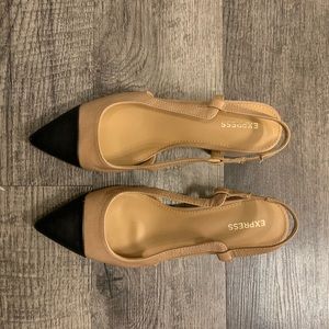 Express Colorblock slingback shoes
